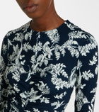 Erdem Floral ruched midi dress