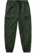 Wacko Maria - Gramicci Tapered Belted Leopard-Print Nylon Track Pants - Green