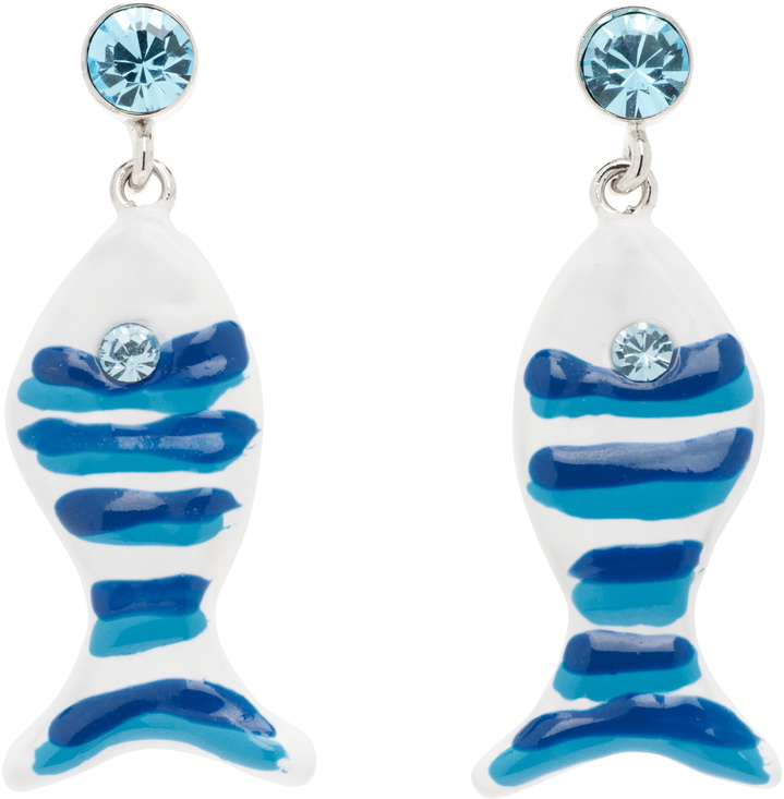 Photo: Marni Fish & Rhinestone Earrings
