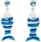 Marni Fish & Rhinestone Earrings