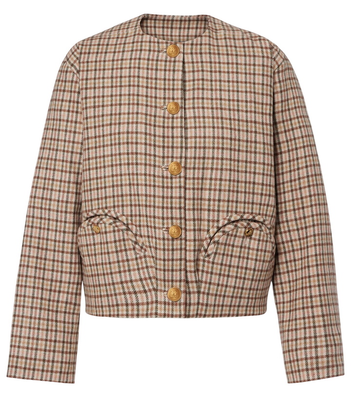 Photo: Blazé Milano Altai checked wool and cashmere jacket