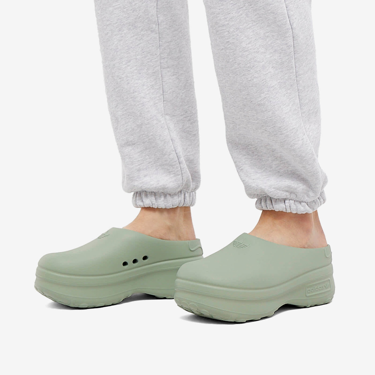 Adidas Women's Adifom Stan Mule W Sneakers in Silver/Green/Core