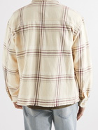 John Elliott - Hemi Frayed Checked Cotton-Flannel Shirt - Neutrals