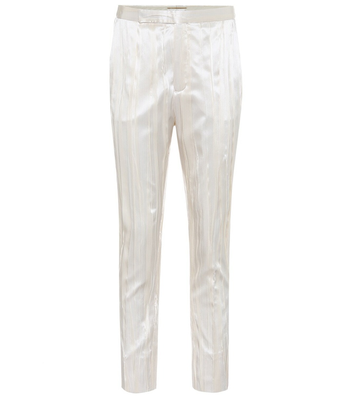 Photo: Saint Laurent Pleated silk-blend satin pants