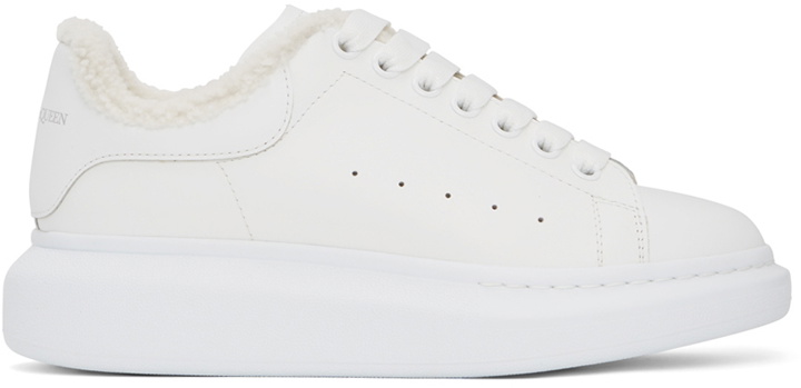 Photo: Alexander McQueen White Shearling Oversized Sneakers