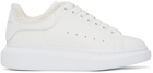 Alexander McQueen White Shearling Oversized Sneakers