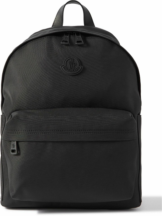 Photo: Moncler - Pierrick Logo-Appliquéd Leather-Trimmed Nylon Backpack