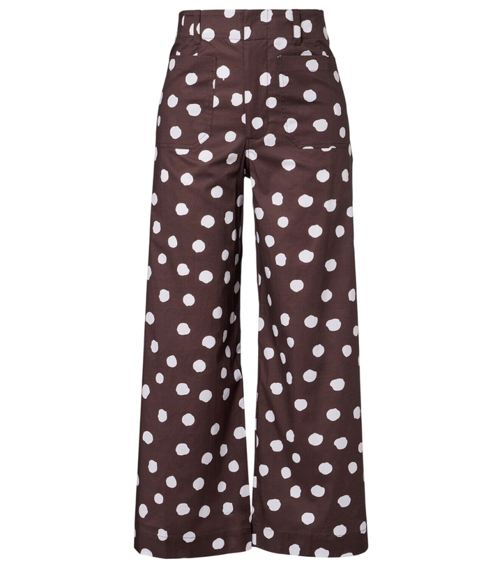 Photo: Adriana Degreas Polka-dot cotton-blend wide-leg pants