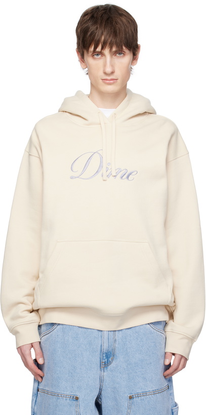 Photo: Dime Beige Cursive Logo Hoodie