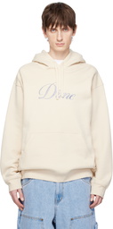Dime Beige Cursive Logo Hoodie