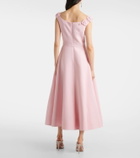 Valentino Crepe Couture floral midi dress