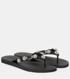 Balenciaga Cagole crystal-embellished thong sandals