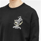 FrizmWORKS Men's Tiger Pugmark Longsleeve T-Shirt in Black
