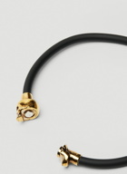 Skull Motif Cord Bracelet in Black