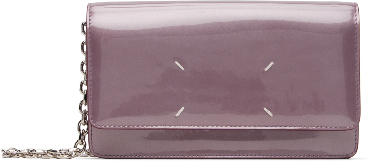 Maison Margiela Pink Four Stitches Chain Wallet Bag