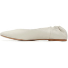 A.P.C. White Smooth Leather Ballerina Flats