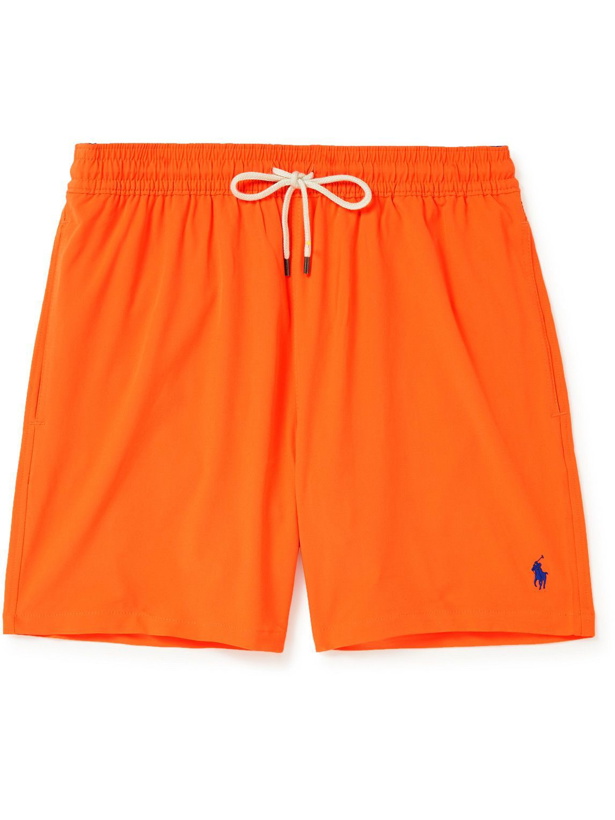 Photo: Polo Ralph Lauren - Traveler Mid-Length Recycled Swim Shorts - Orange