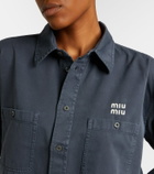 Miu Miu Frayed denim shirt