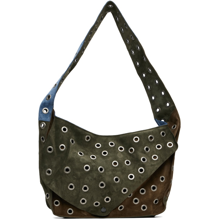 Photo: SC103 Khaki & Blue Record Messenger Bag