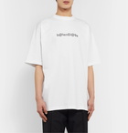 Balenciaga - Oversized Logo-Print Cotton-Jersey T-Shirt - White