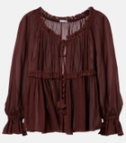 Poupette St Barth Moon ruffled blouse