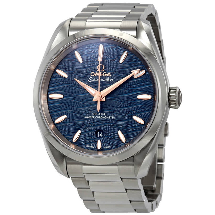 Photo: Omega Seamaster Aqua Terra Co-Axial Master Chronometer Automatic Blue Dial Mens Watch 220.10.38.20.03.002