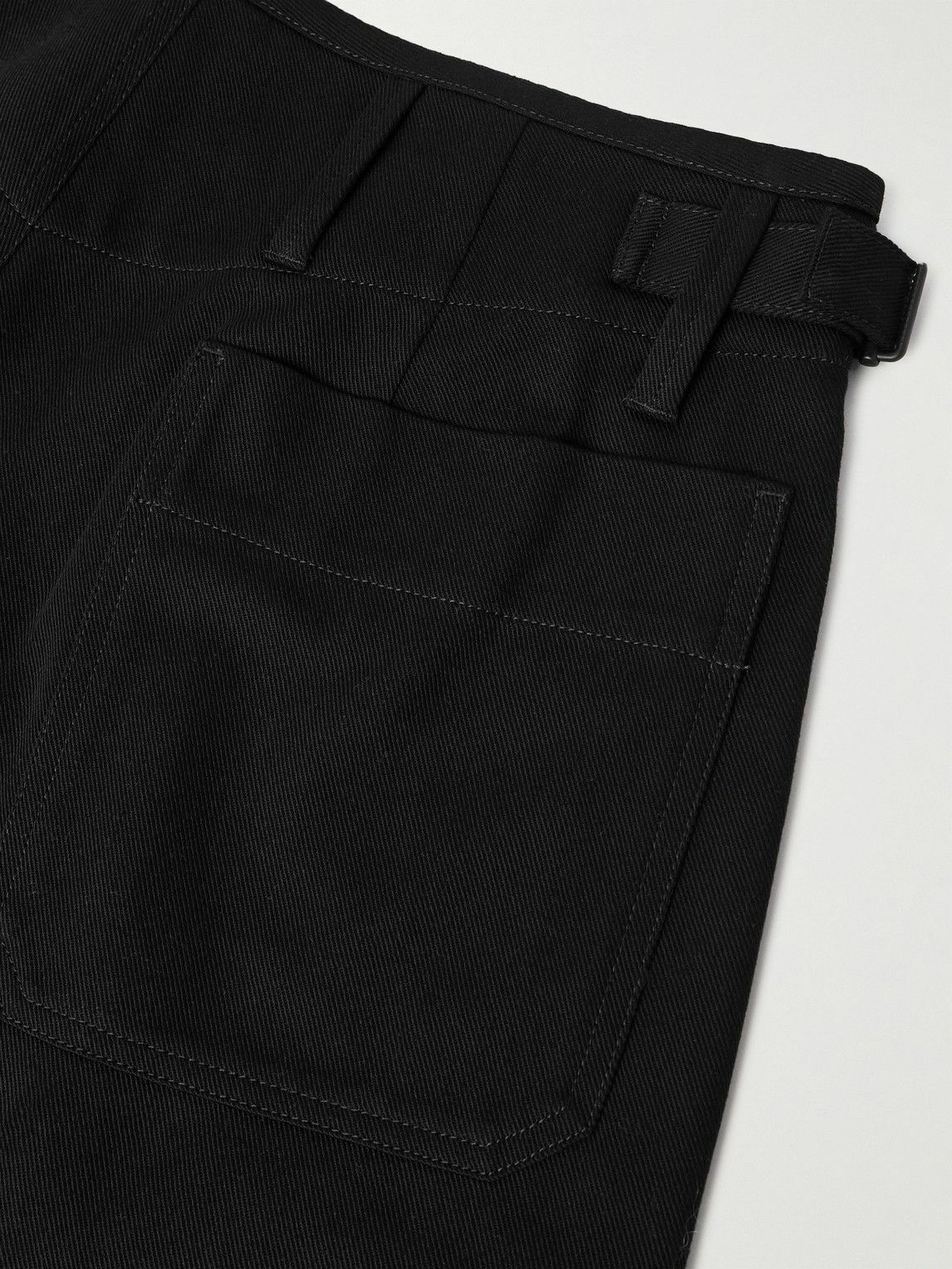 LEMAIRE - Carrot Tapered Pleated Cotton-Drill Trousers - Black