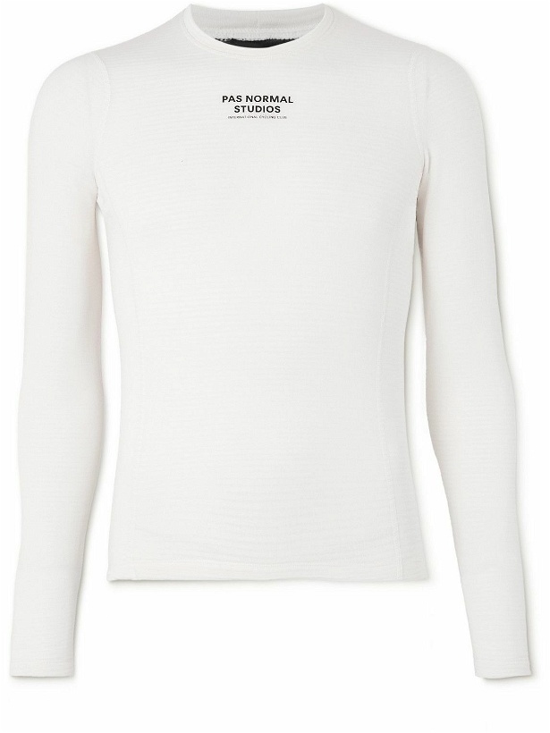 Photo: Pas Normal Studios - Logo-Print Polartec® Power Wool™ Cycling Jersey - White