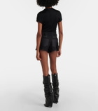 Mugler Belted cotton cargo shorts