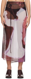 Birrot Multicolor Saranghae Midi Skirt