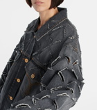 Versace - Distressed denim jacket