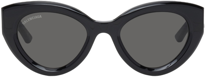 Photo: Balenciaga Black Acetate Cat-Eye Sunglasses