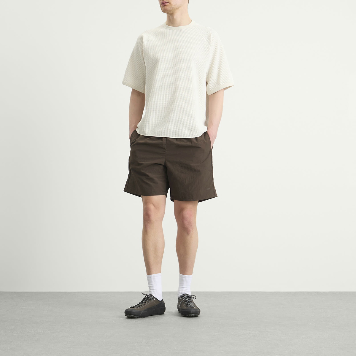 Goldwin Men's Waffle Light T-Shirt in Ivory