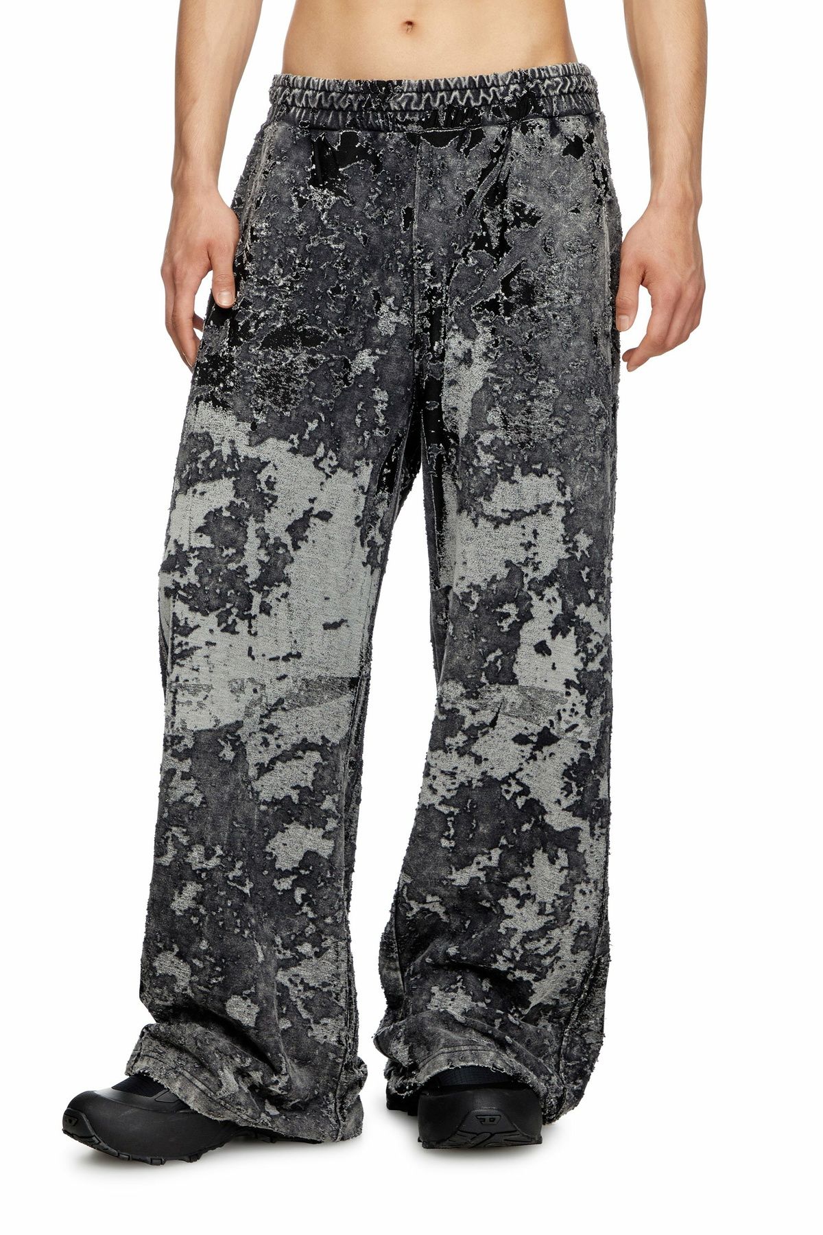 Diesel Burnout track pants with camo effect - Pants Mens in Black 