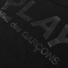 Comme des Garçons Play Men's Text Logo T-Shirt in Black/Black