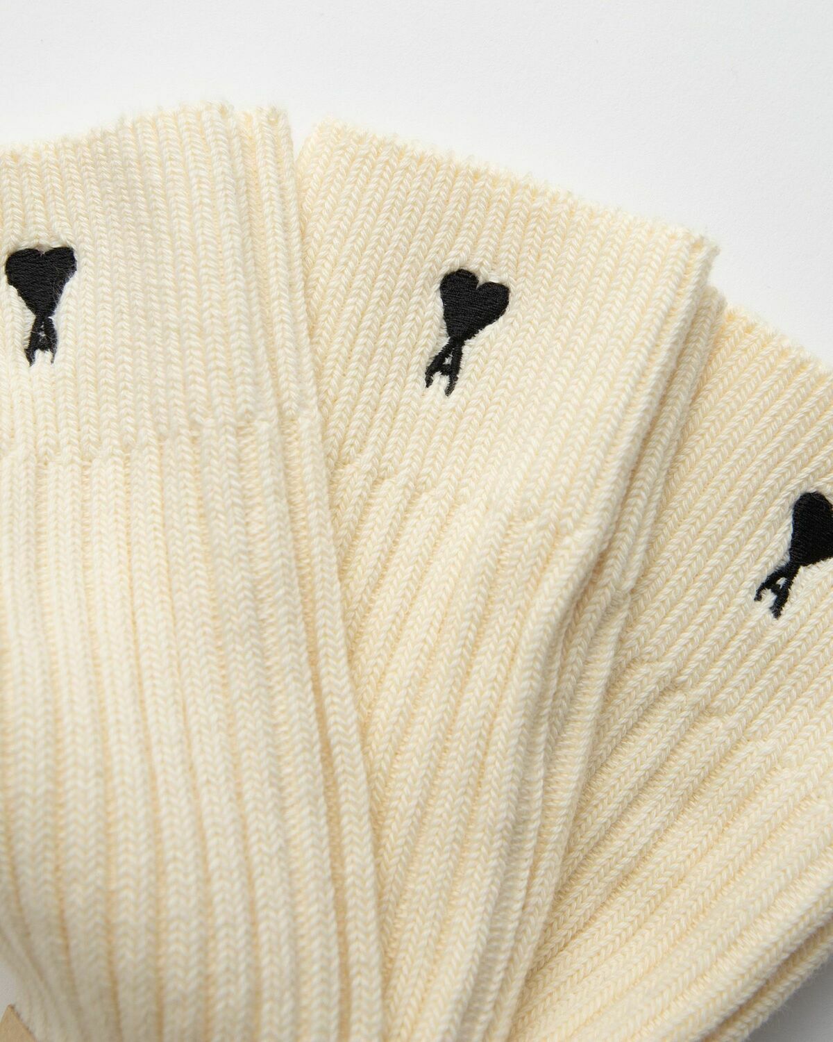 AMI Paris AMI DE COEUR NOIR SOCKS 3-PACK White Men