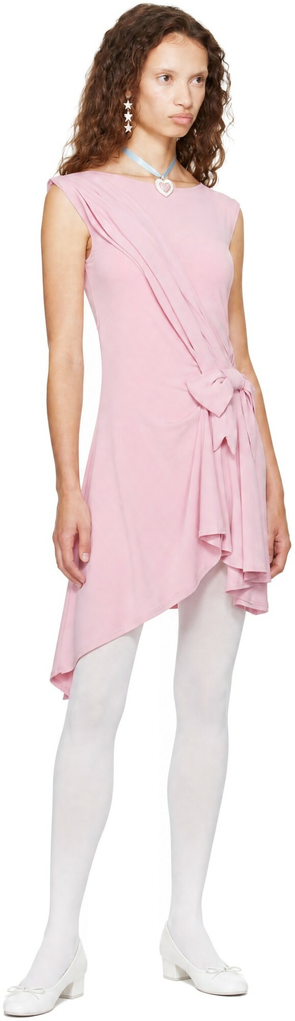 Sandy Liang Pink Cello Minidress