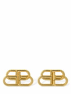 BALENCIAGA - Bb S Mini Logo Stud Earrings