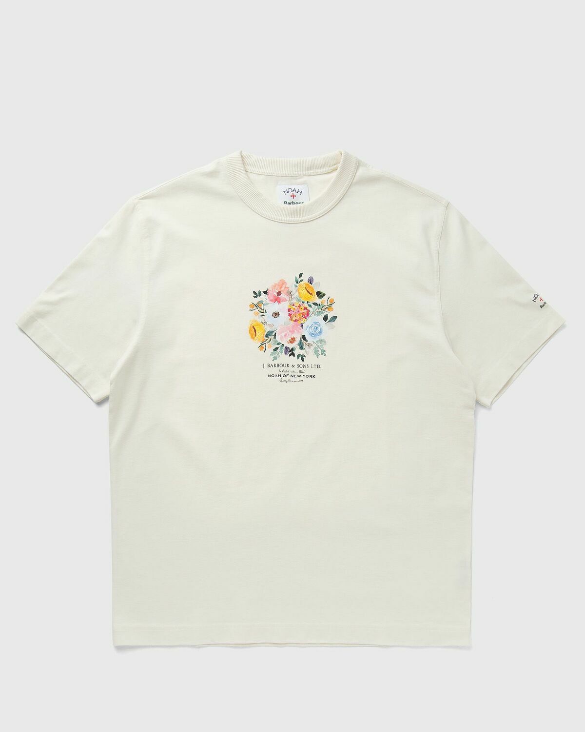 Barbour X Noah Floral T-Shirt Grey Mens Shortsleefe