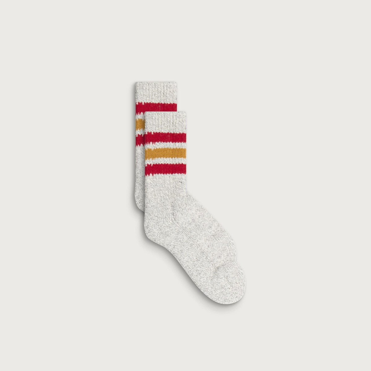 RoToTo Oldschool Work Boot Sock in Red/Gold