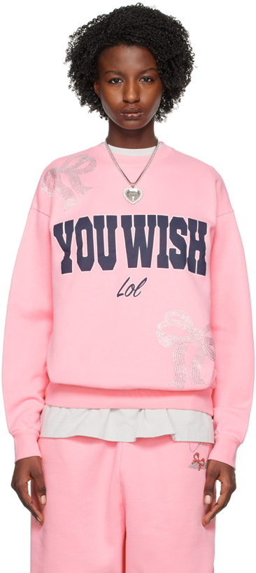 Photo: Abra Pink 'You Wish' Sweatshirt