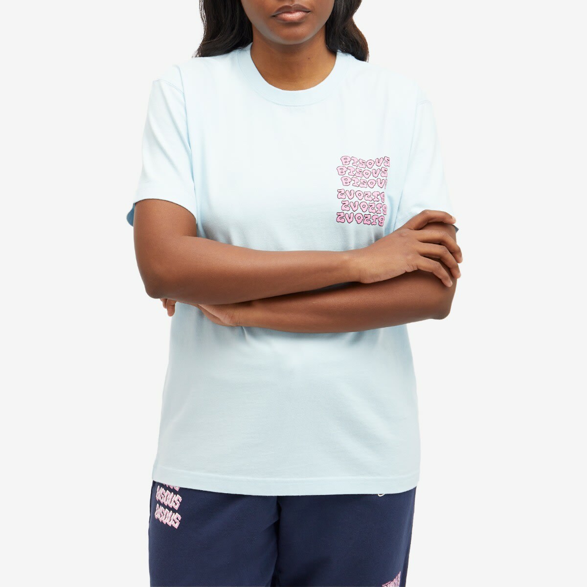 Bisous Skateboards Women's Slime T-Shirt in Cool Blue