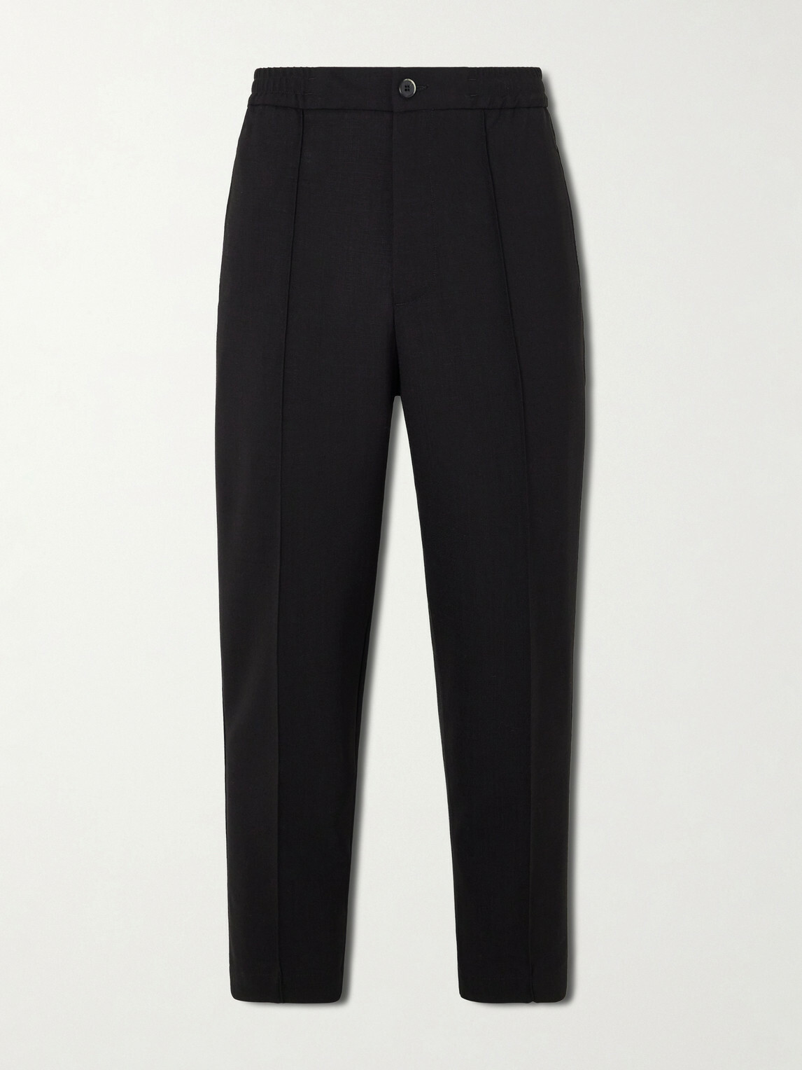 Barena - Ameo Straight-Leg Wool-Hopsack Suit Trousers - Black