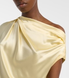 The Sei Draped silk satin top