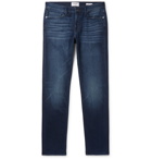 FRAME - L'Homme Slim-Fit Distressed Stretch-Denim Jeans - Men - Blue