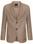 ZEGNA Linen & Cotton Single Breasted Blazer