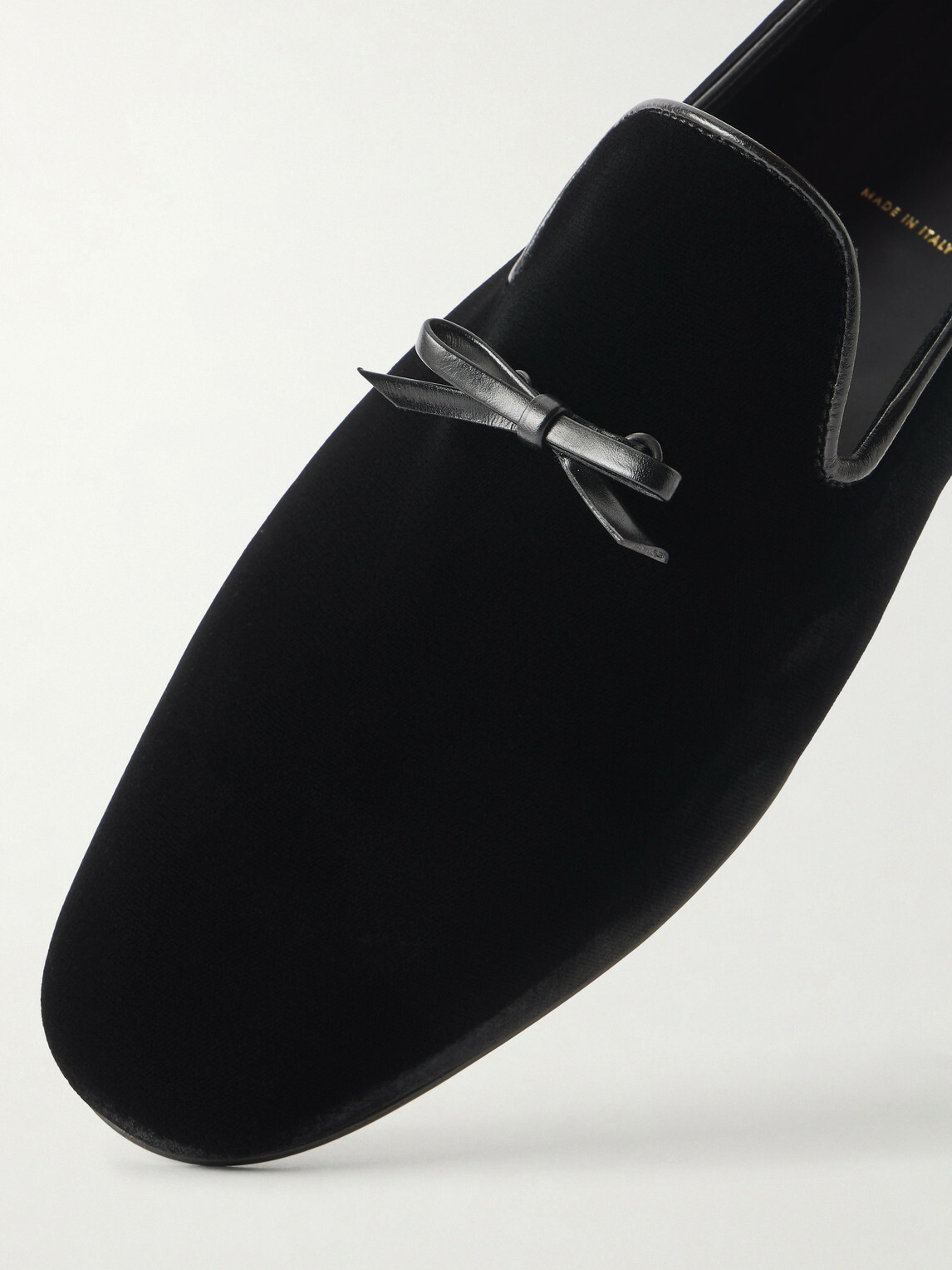 TOM FORD - Scott Bow-Detailed Velvet Loafers - Black