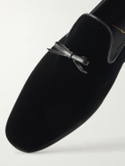 TOM FORD - Scott Bow-Detailed Velvet Loafers - Black