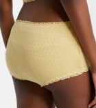 Miu Miu Pointelle cotton micro shorts