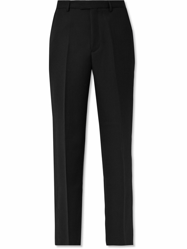 Photo: SECOND / LAYER - Straight-Leg Pleated Wool Trousers - Black